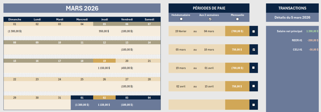 Calendrier interactif - Outil VIA